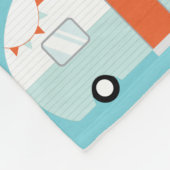 Retro  Campers Trailers Fleece Blanket Deken (Hoek)