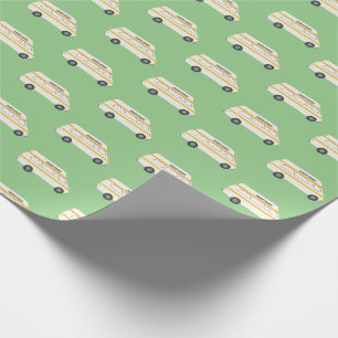 Retro Campervan Motorhome RV Van Green Cadeaupapier