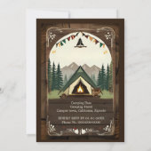 rétro camping anniversaire invitation garçon (Dos)