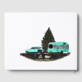 Retro Camping Auto Trailer Gastenboek (Achterkant)