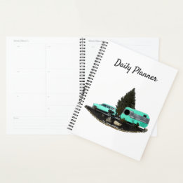 Retro Camping Car Trailer Dagelijkse Planner
