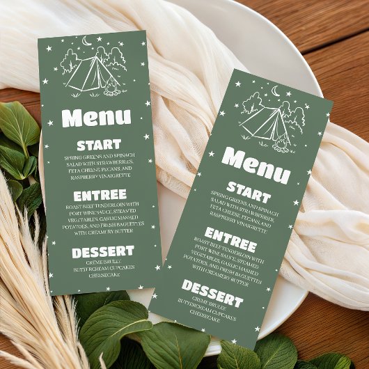 Retro Camping Let Adventure Begins Menu 4x9