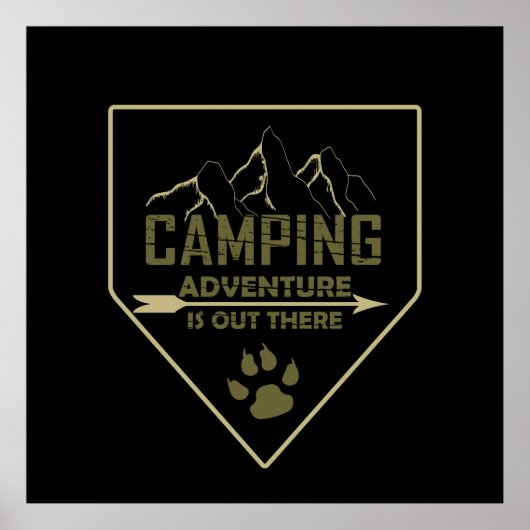 retro camping poster (Voorkant)