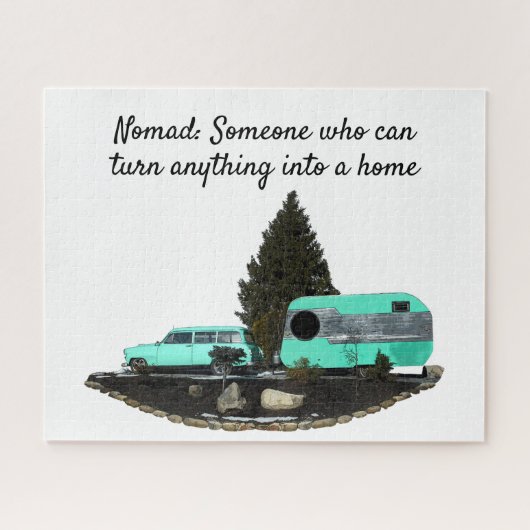 Retro Camping Trailer Jigsaw Puzzle (Horizontal)