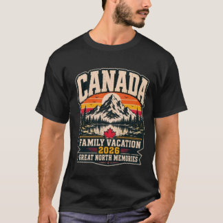 Retro Canadese Gezinsvakantie 2026 Groot Noord T-shirt