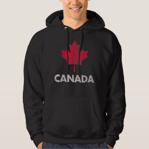 retro Canadian Maple Leaf Canada Flag Hoodie