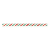 Retro Candy Cane Christmas Stripes Rood Groen Lint (Voorkant)