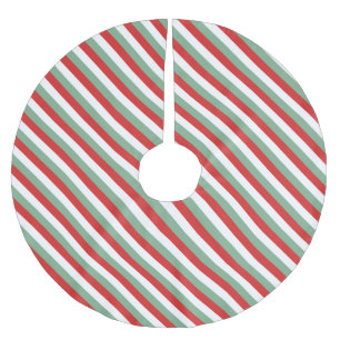Retro Candy Cane Gestreept Rood Groen Kerst Kerstboom Rok
