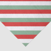 Retro Candy Cane Gestreept Rood Groen Kerst Tissuepapier (Detail)