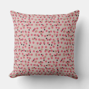 Retro Candy Floss Mid-Century Roze Stippen Kussen