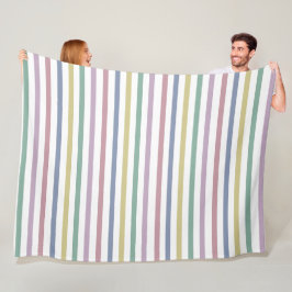 Retro Candy Strepen Fleece Deken