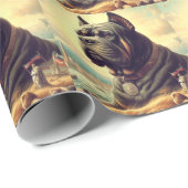 Retro Cane Corso Schilderen Cadeaupapier (Rol Hoek)