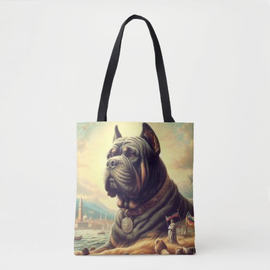 Retro Cane Corso Schilderen Draagtas (Voorkant)
