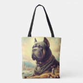 Retro Cane Corso Schilderen Draagtas (Achterkant)