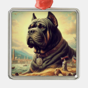 Retro Cane Corso Schilderen Metalen Ornament