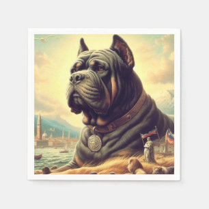 Retro Cane Corso Schilderen Servet