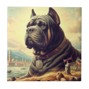 Retro Cane Corso Schilderen Tegeltje