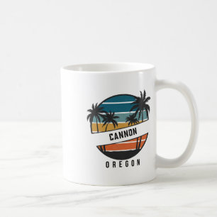 Retro Cannon Beach Oregon Surfplank Surfen Koffiemok