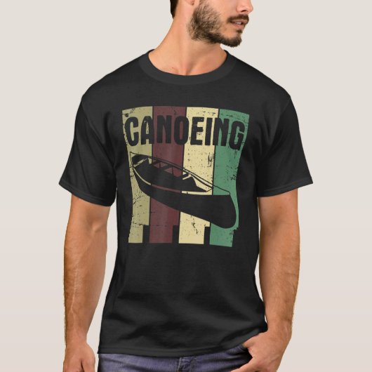 Retro Canoeing Paddle Canoexistling Kayak Kaya T-shirt (Voorkant)