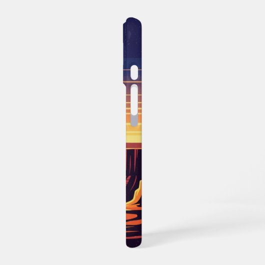 Retro Canyon Layers iPhone 16 Hoesje (Linkerkant)