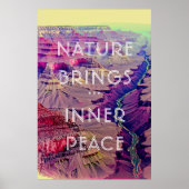 Retro Canyon met rivierlandschap Poster (Voorkant)