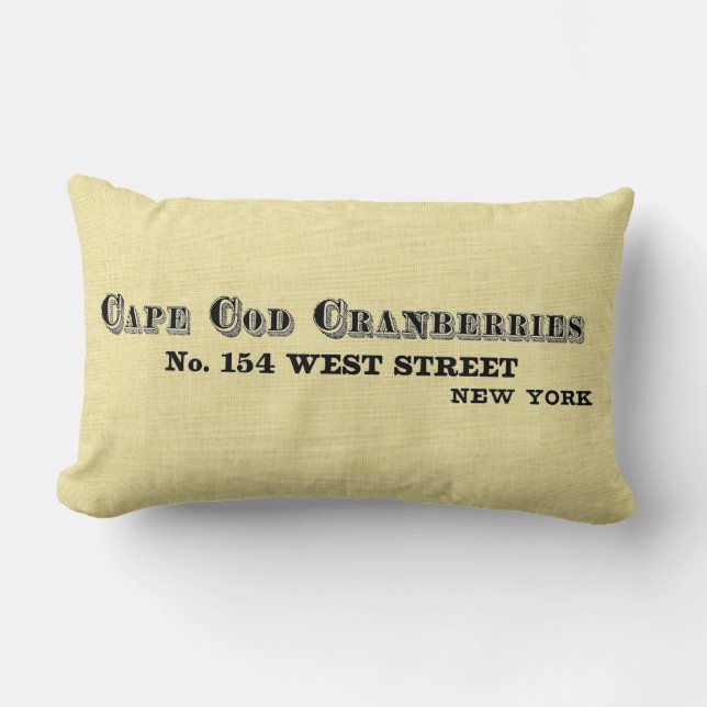 Retro Cape Cod Cranberries Bord Kussen (Voorkant)