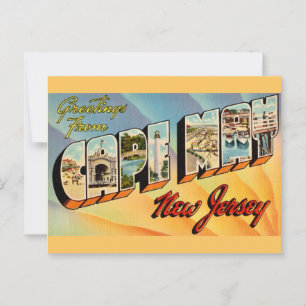 Retro Cape May NJ ansichtkaart Briefkaart