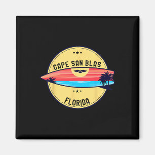 Retro Cape San Blas Florida Beach Surfen Voor Mann Magneet