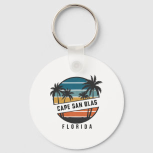 Retro Cape San Blas Florida Surfplank Surfen Sleutelhanger