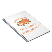 Retro Capybara Batterij Niveau 1% Notitieboek (Rechterzijde)
