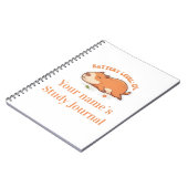 Retro Capybara Batterij Niveau 1% Notitieboek (Linkerzijde)