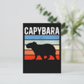 Retro  Capybara Cute Animal Briefkaart (Staand voorkant)