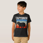 Retro Capybara Cute Animal T-shirt (Voorkant volledig)