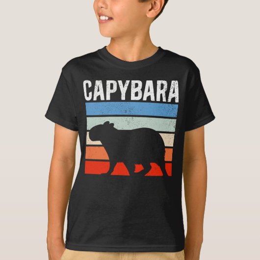 Retro Capybara Cute Animal T-shirt (Voorkant)