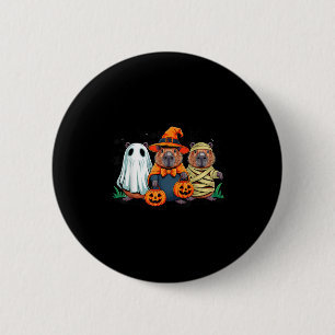 Retro Capybara Heks Y Halloween Pompoen Vrouwen Ma Ronde Button 5,7 Cm