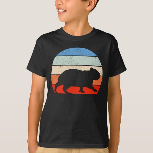 Retro Capybara Lover  dierentuin T-shirt (Voorkant)