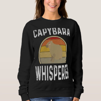 Retro Capybara Whisperer Animal Sunset Trui