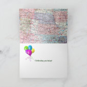 Retro Car for Grandpa's Birthday Kaart (Binnen)