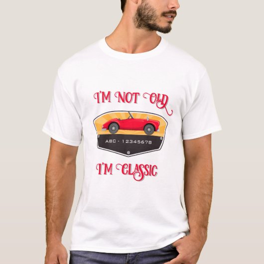 Retro Car Lover T-shirt (Voorkant)