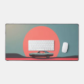 Retro Car Minimal Sunset Artwork (Clavier et souris)
