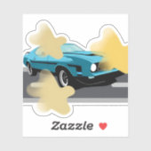 Retro Car Star Aesthetic Sticker (Feuille)