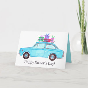 Retro Car Vaderdag Kaart