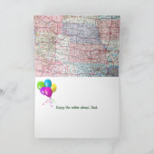 Retro Car voor vaders verjaardag Kaart (Binnen)