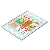 Rétro carnet de recette de cuisine et de zigzag (Côté gauche)