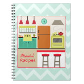 Rétro carnet de recette de cuisine et de zigzag (Devant)
