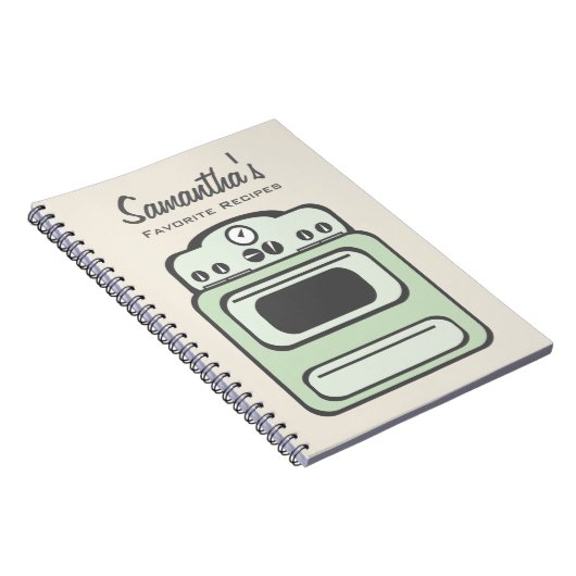 Rétro carnet vert de recette de fourneau (Côté Droit)