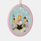 Retro Carolers Christmas Holiday Tree Ornament (Rechts)
