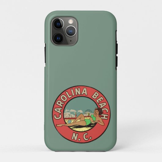Retro Carolina Beach Rondel Case-Mate iPhone Case (Achterkant)