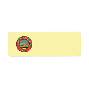 Retro Carolina Beach Rondel Etiket