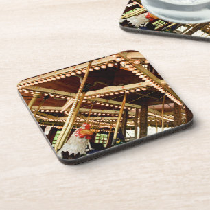 Retro Carousel Rooster Bier Onderzetter